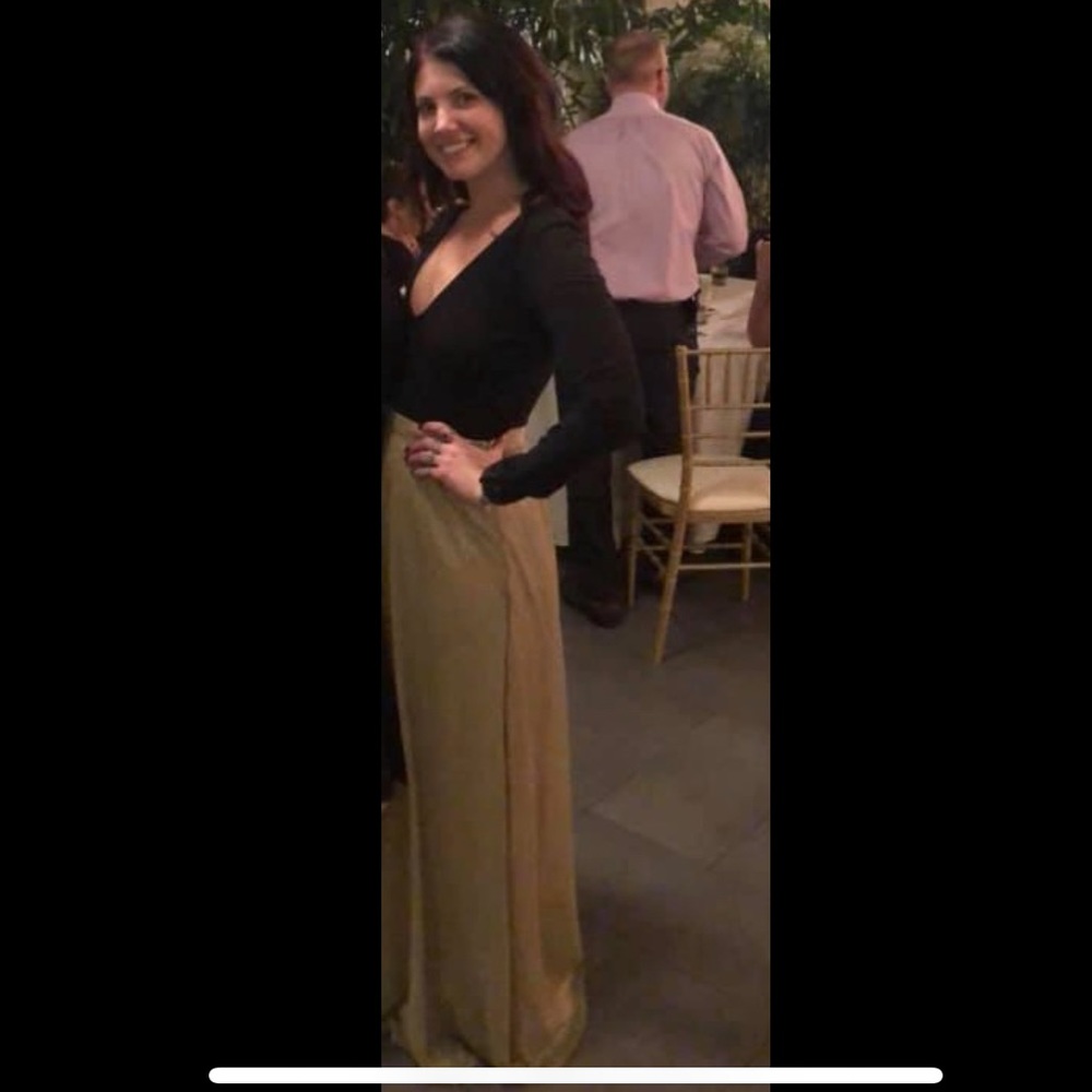 Jovial Occasion Gold Maxi Skirt